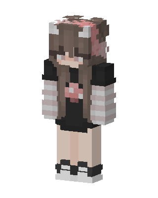 Pink Bear Girl Minecraft skin