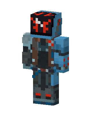 Blue Masked Robot Boy Minecraft skin