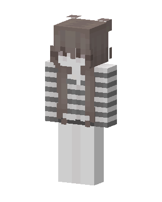 Striped Sweater Girl skin, 3D preview