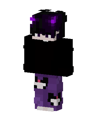 Purple Emo Hoodie skin, 3D preview