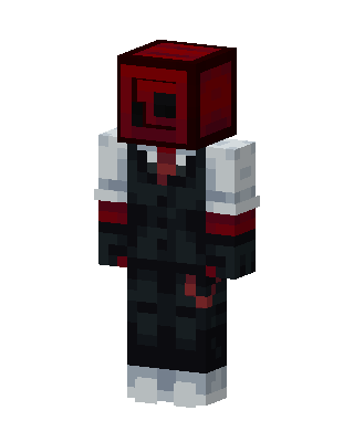 Red Cube Suit skin, 3D preview