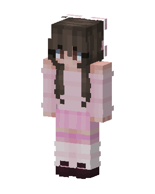 Pink Cozy Girl Minecraft skin