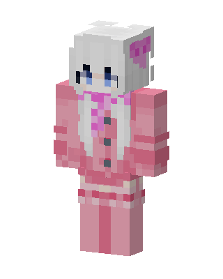 Pink Bunny Girl Minecraft pink skin