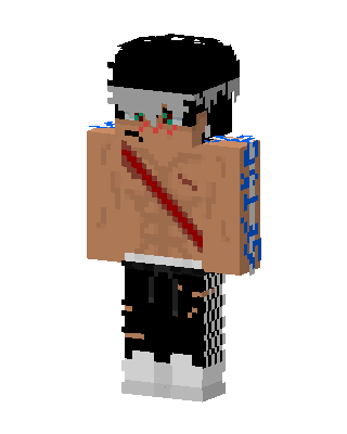 Shirtless Streetwear Boy skin, 3D preview
