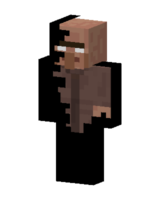 Half Villager skin, 3D preview