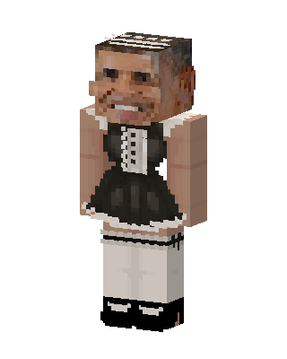 White Player Boy skin, 3D preview