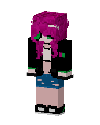 Magenta Punk Girl Minecraft skin