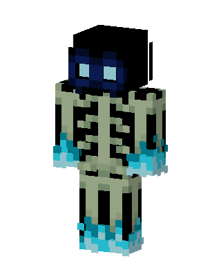 Soul Fire Skeleton Minecraft skin