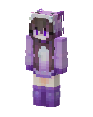 Purple Hoodie Girl Minecraft skin