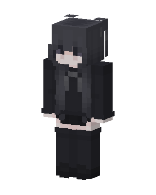 Dark Gothic Girl skin, 3D preview