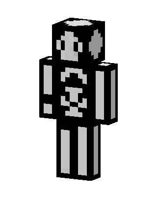 Monochrome Robot skin, 3D preview
