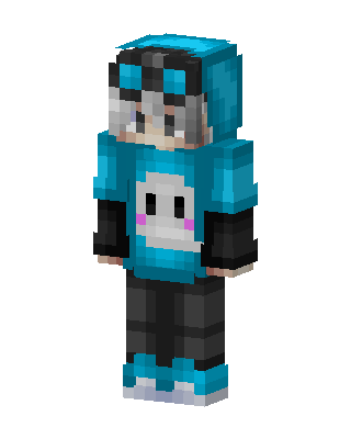 Blue Ghost Hoodie Minecraft skin