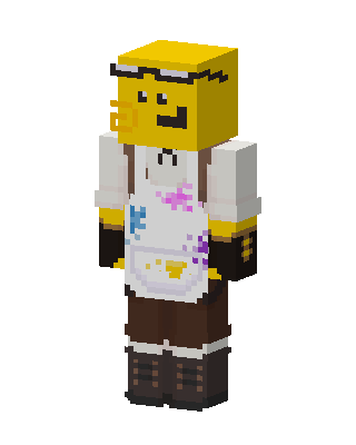 Messy Painter skin, 3D preview