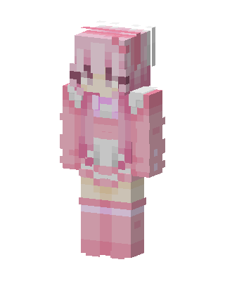 Pink Bunny Girl Minecraft pink skin