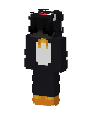 Penguin Onesie skin, 3D preview