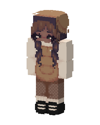 Brown Player Girl skin, 3D preview