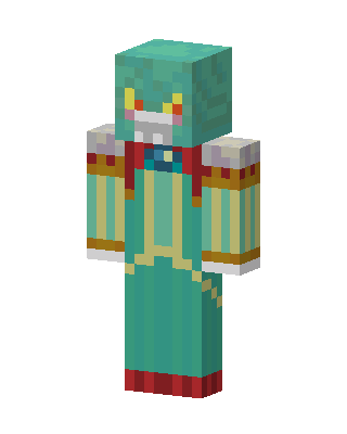 Teal Hero skin, 3D preview
