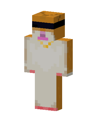 White Player Girl skin, 3D preview