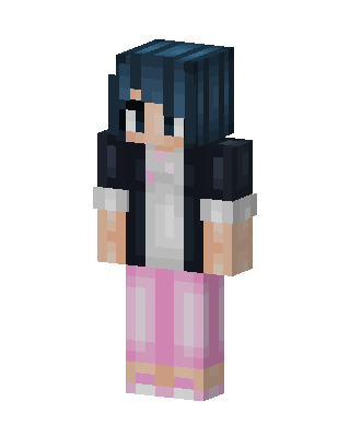 Pink Anime Girl skin, 3D preview