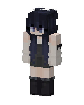 Midnight Hoodie Girl skin, 3D preview