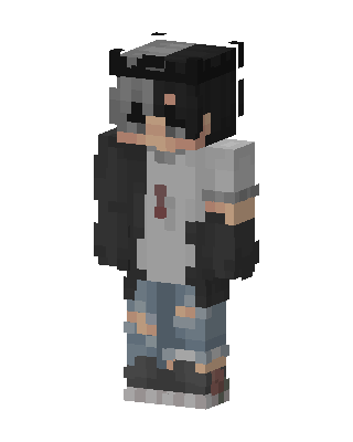 Gray Gamer Boy skin, 3D preview