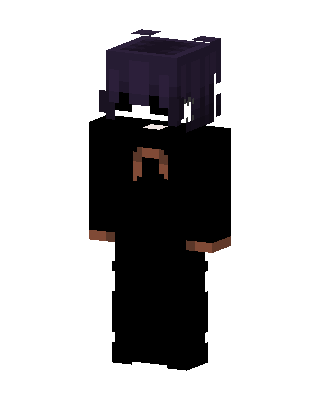 Black Villain Girl skin, 3D preview