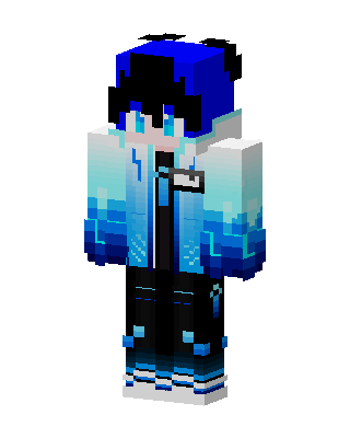 Ocean Hoodie Boy skin, 3D preview