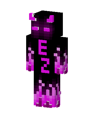 Black Glowing Villain Minecraft Enderman skin