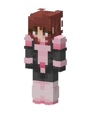 Pink Cutie Girl skin, 3D preview
