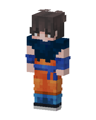 Goku skin, 3D preview