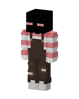 Brown Masked E-Girl skin, 3D preview
