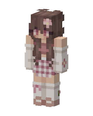 Brown Cutie Girl Minecraft pastel skin