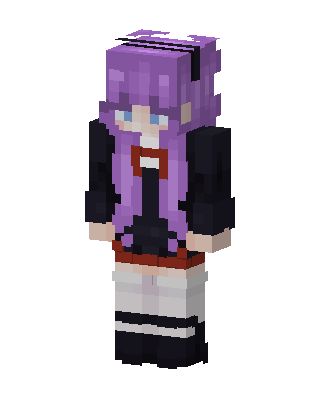 Purple Anime Girl skin, 3D preview
