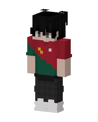 Diagonal Hoodie Boy skin, 3D preview