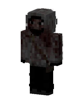 Gray Hooded Villain Boy skin, 3D preview