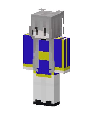 Blue Anime Girl Minecraft blue skin