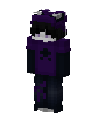 Purple Cat Hoodie Minecraft skin