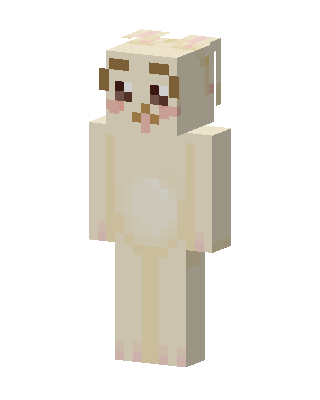 Cream Bunny skin, 3D preview