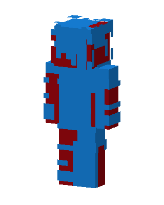Blue Mob Boy skin, 3D preview