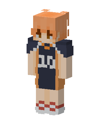 Orange Athlete Girl Minecraft skin