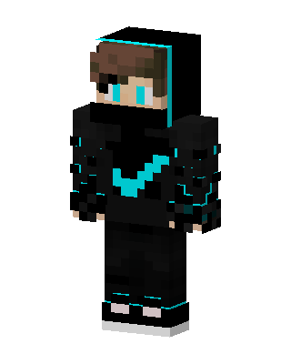 Cyan Tech Hoodie Minecraft skin