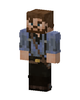 Bearded Outlaw skin, 3D preview