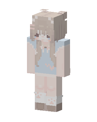 Pastel Bunny Girl skin, 3D preview