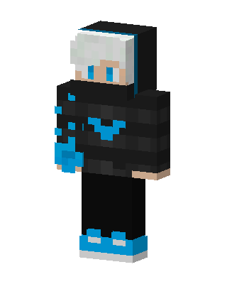 Blue Flame Hoodie skin, 3D preview