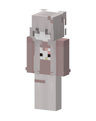 Pink Kitty Hoodie skin, 3D preview