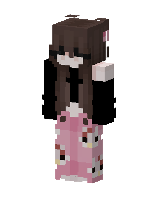 Pink Kitty Pajamas skin, 3D preview