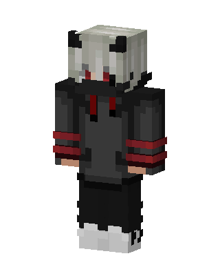Panda Hoodie Boy skin, 3D preview