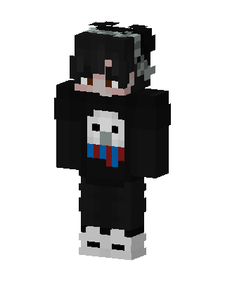 Shadow Hoodie Boy skin, 3D preview