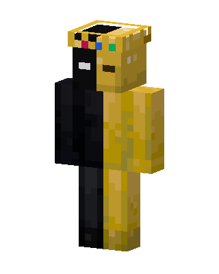 Gold Black Crow Minecraft skin