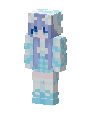 Icy Bunny Girl skin, 3D preview
